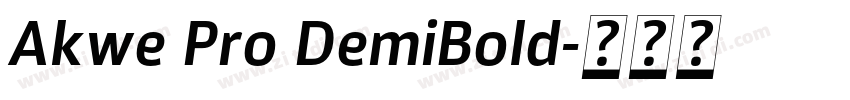Akwe Pro DemiBold字体转换